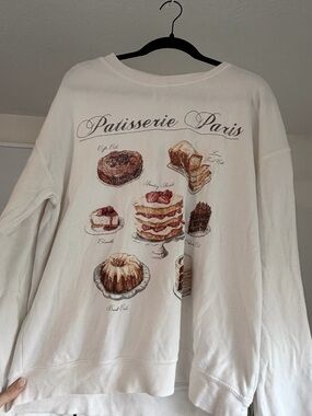 Altar’d State Patisserie Paris White Bakery Graphic Sweatshirt